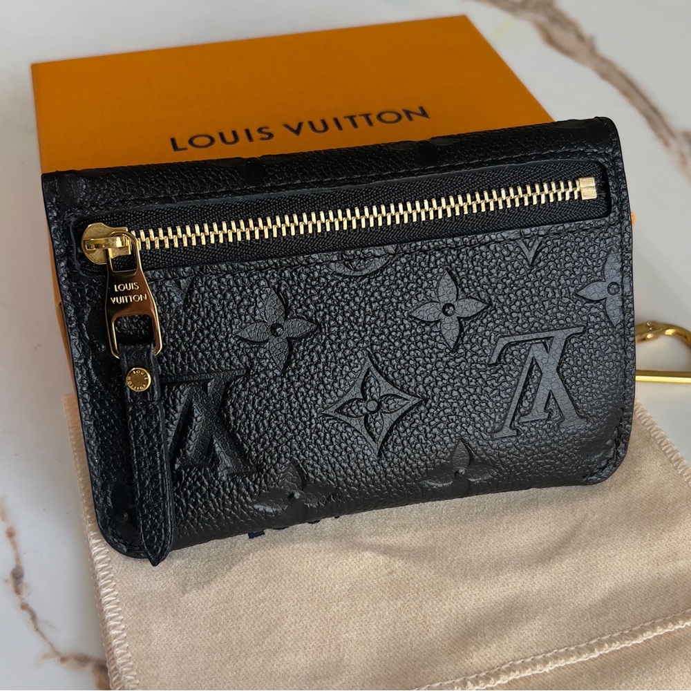 SOLD-Authentic Louis Vuitton Key Pouch Mng Empreinte Black - Picture 8 of 16